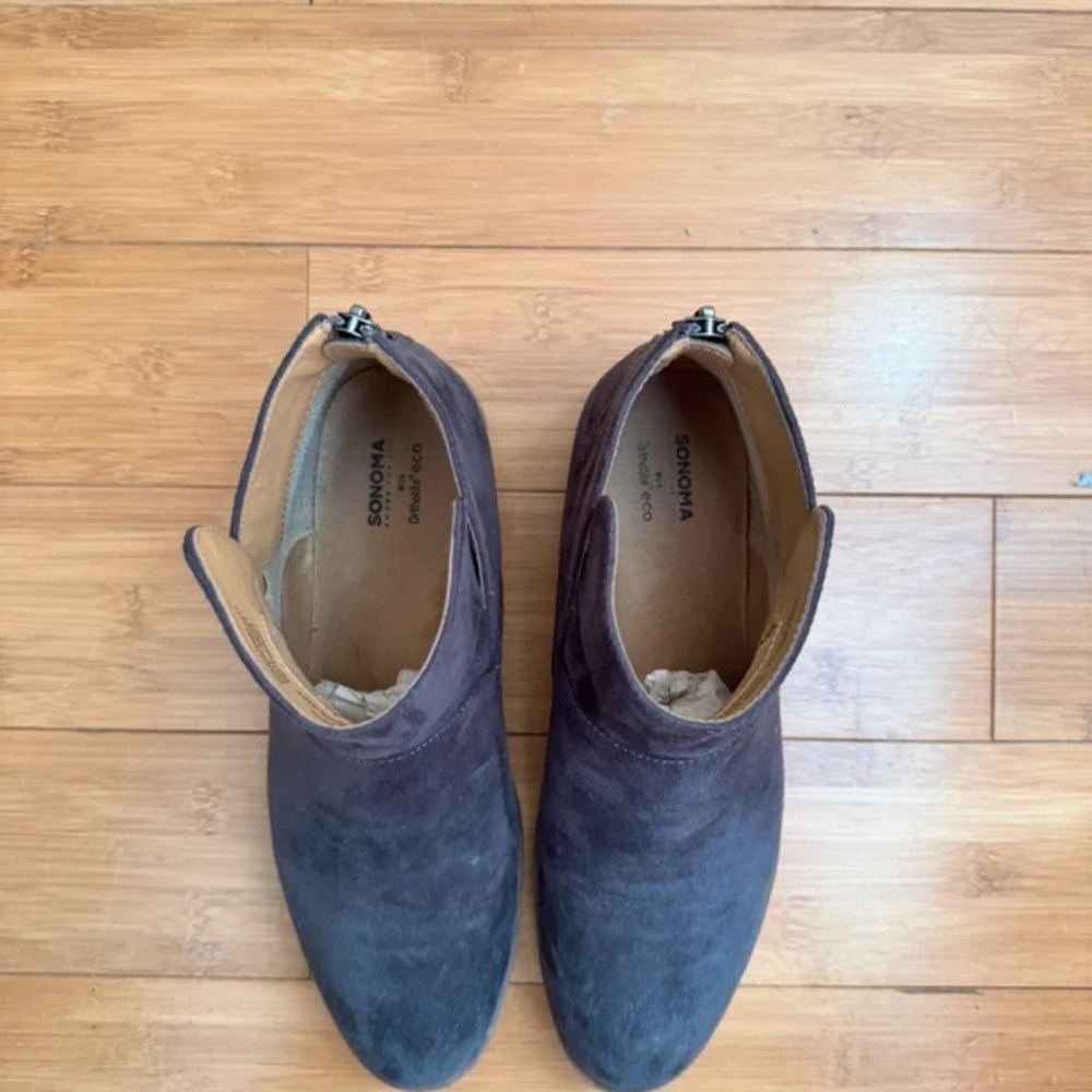 Sonoma Dark Brown Suede Ankle Boots